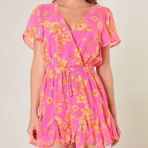 WOMEN'S DRAWSTRING SHORT SLEEVE ROMPER